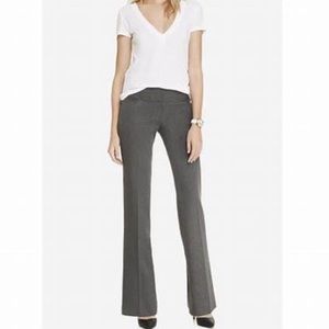 Express Editor Gray Wide Leg Flare Dress Pants Trouser Sz 8